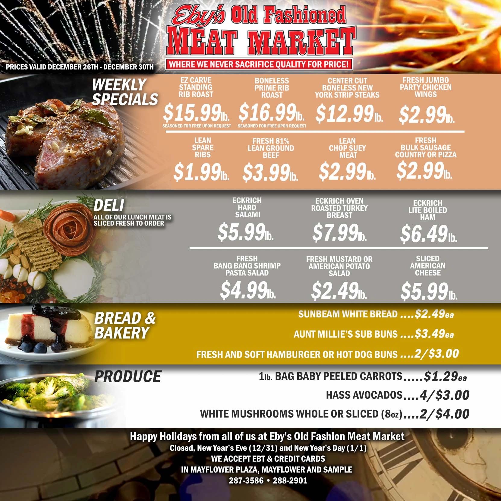 Eby's Old Fashion Meat Market Fresh and Delicious Meat